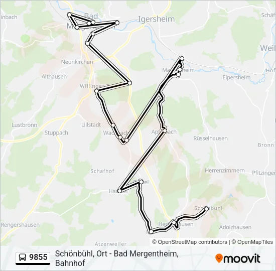 9855 Bus Line Map