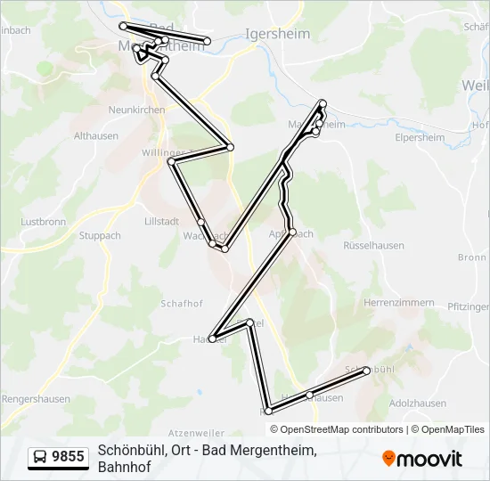 9855 Bus Line Map
