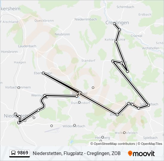 9869 Bus Line Map