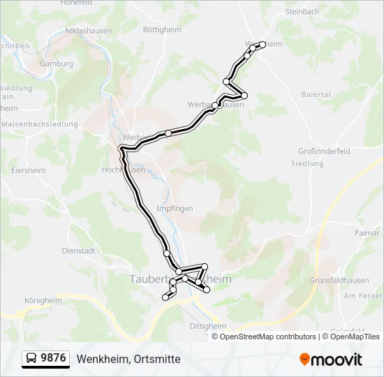 9876 Bus Line Map