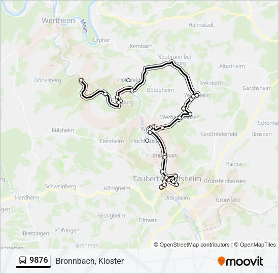 9876 Bus Line Map
