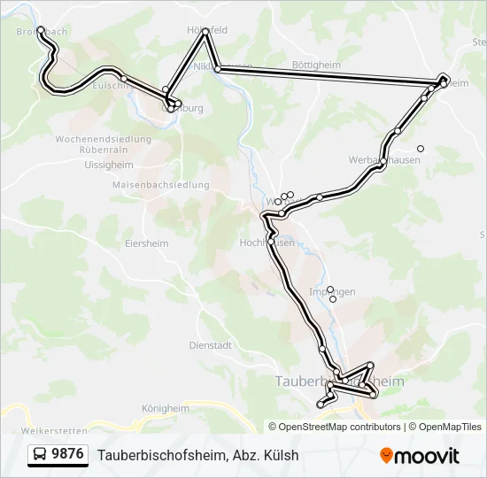 9876 Bus Line Map
