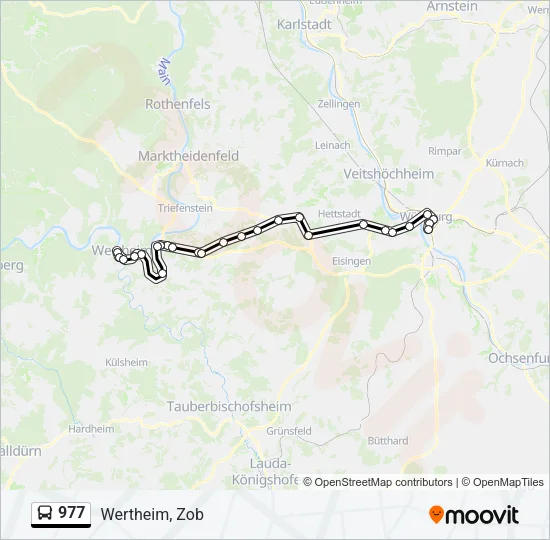 977 Bus Line Map