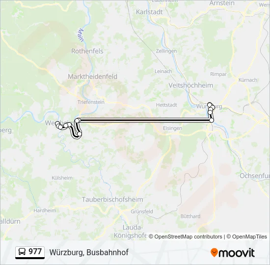 977 Bus Line Map