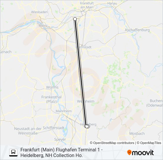 Автобус AIRPORT BUS: карта маршрута