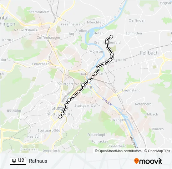 U2 Light Rail Line Map