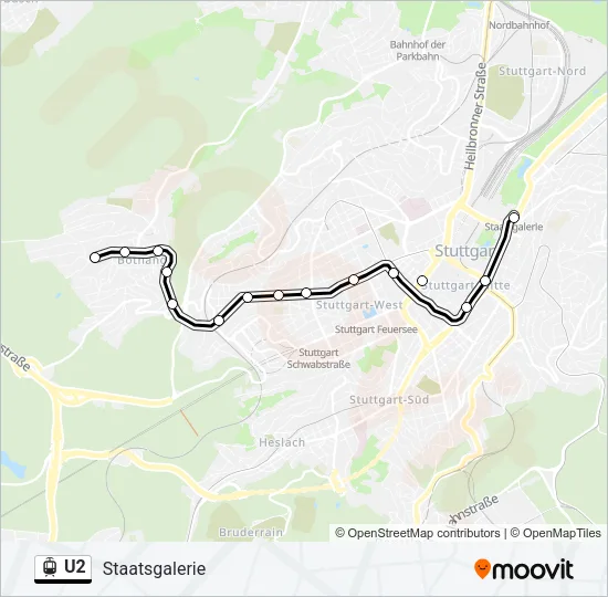 U2 Light Rail Line Map