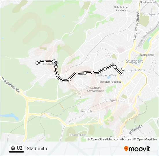 U2 Light Rail Line Map
