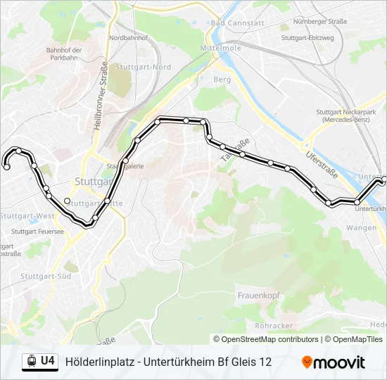 U4 Light Rail Line Map