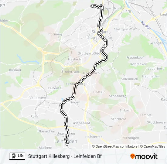 U5 Light Rail Line Map