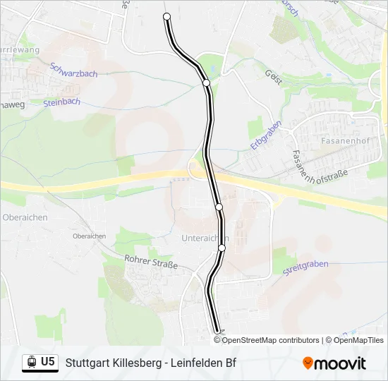 U5 Light Rail Line Map