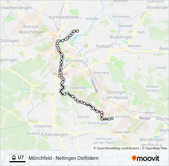 U7 Light Rail Line Map