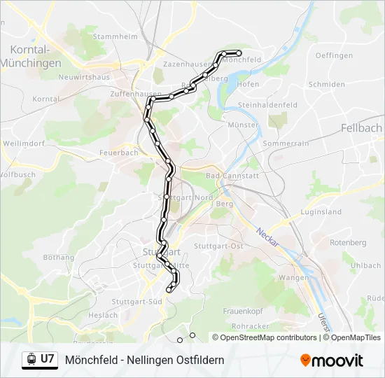 U7 Light Rail Line Map