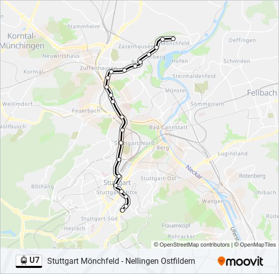 U7 light rail Line Map