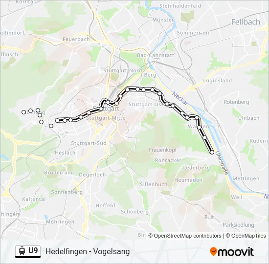 U9 Light Rail Line Map