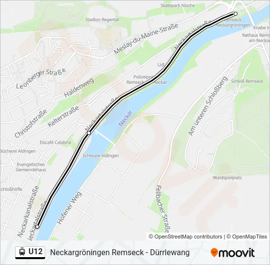 U12 Light Rail Line Map