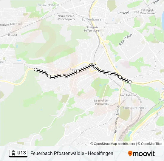 U13 Light Rail Line Map