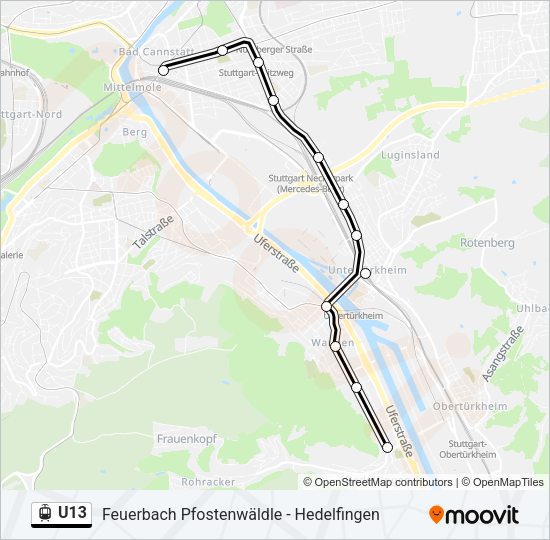 U13 Light Rail Line Map