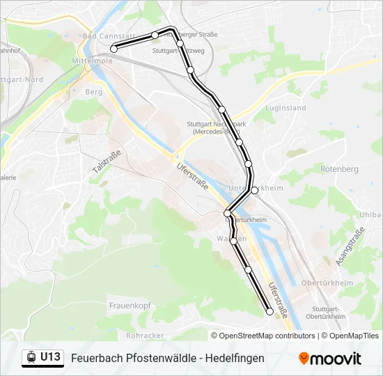 U13 Light Rail Line Map