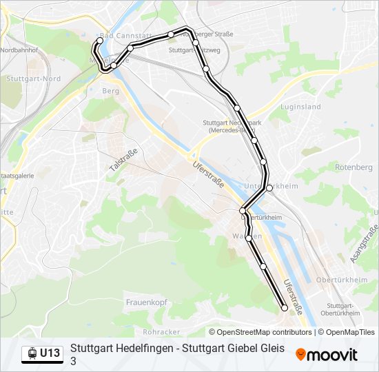 U13 light rail Line Map