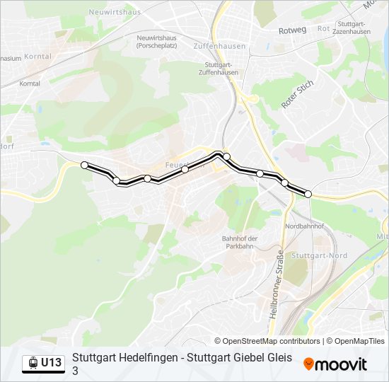 U13 light rail Line Map