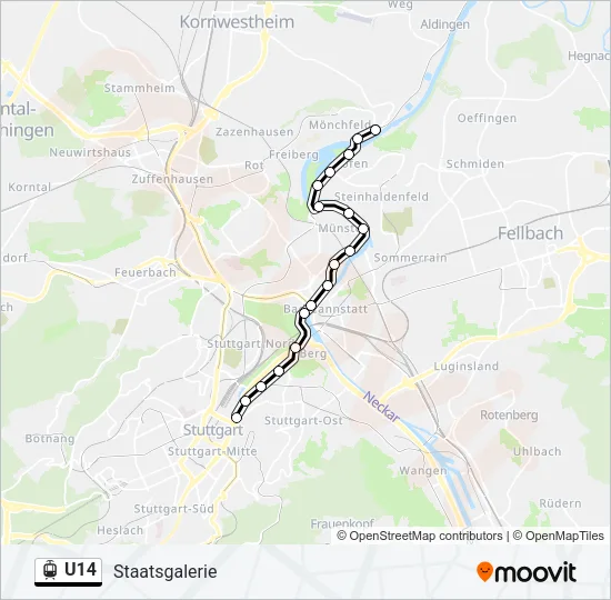 U14 Light Rail Line Map
