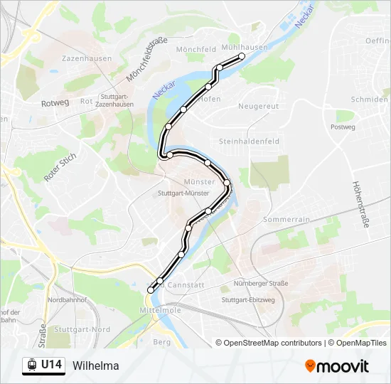 U14 Light Rail Line Map