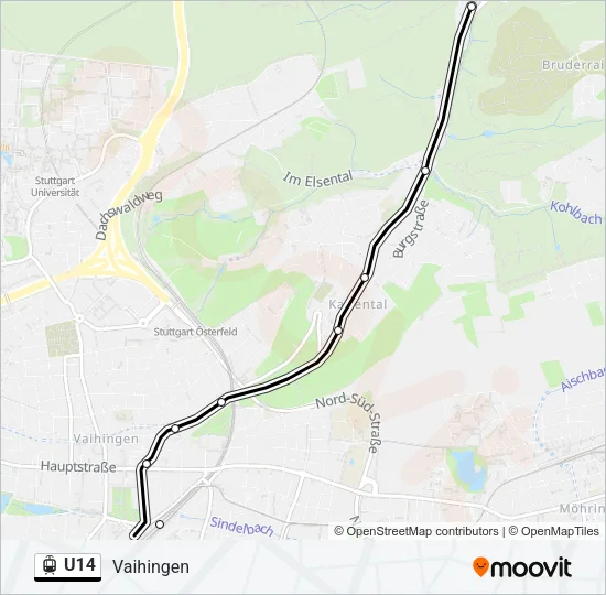 U14 Light Rail Line Map