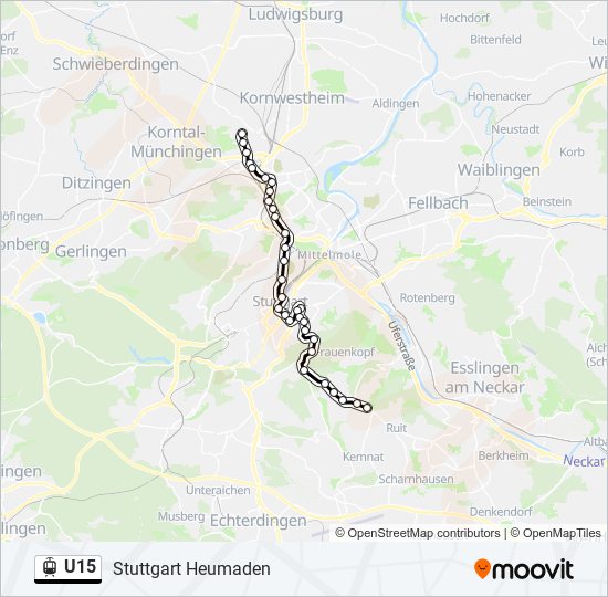 U15 light rail Line Map