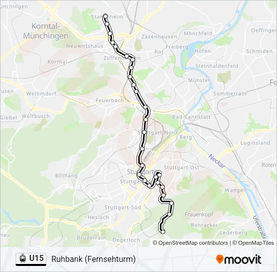 U15 Light Rail Line Map