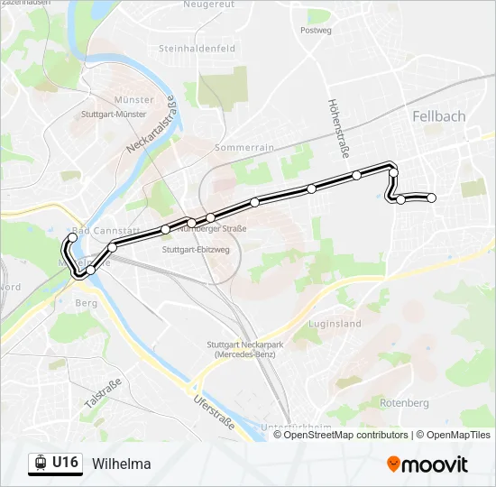 U16 Light Rail Line Map