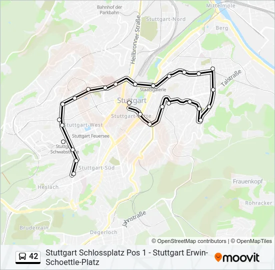 42 Bus Line Map