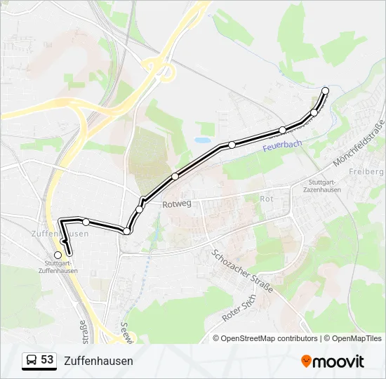 53 Bus Line Map
