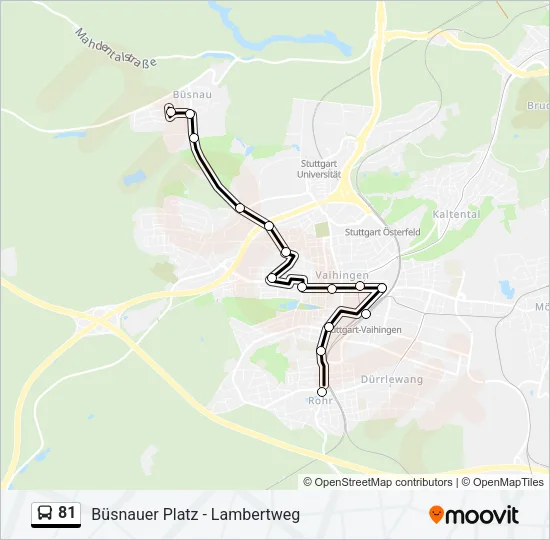 81 Bus Line Map