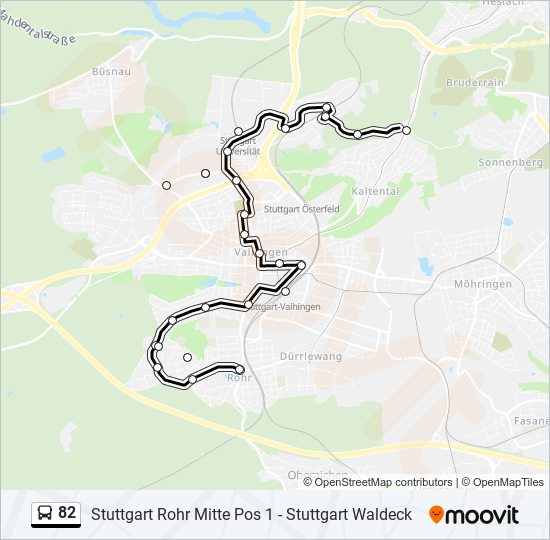 82 bus Line Map