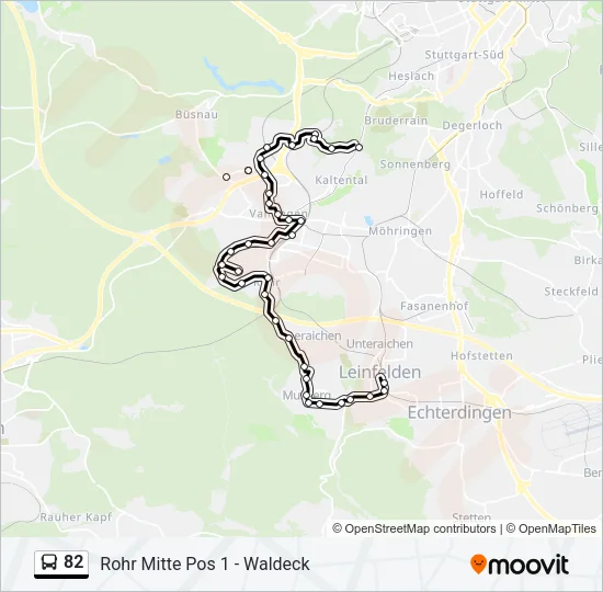 82 Bus Line Map
