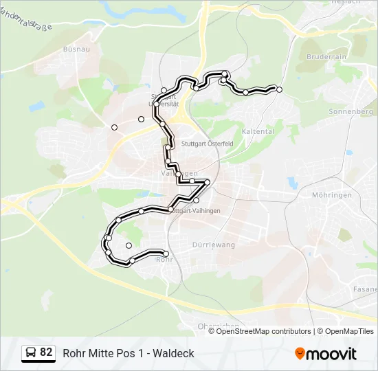 82 Bus Line Map