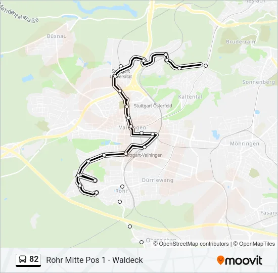 82 Bus Line Map