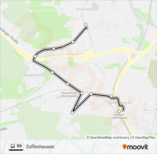 99 Bus Line Map
