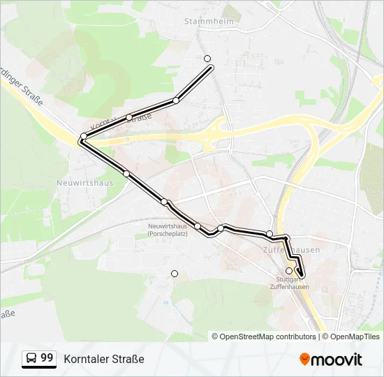 99 Bus Line Map