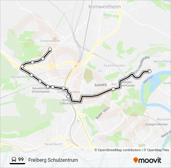 99 Bus Line Map