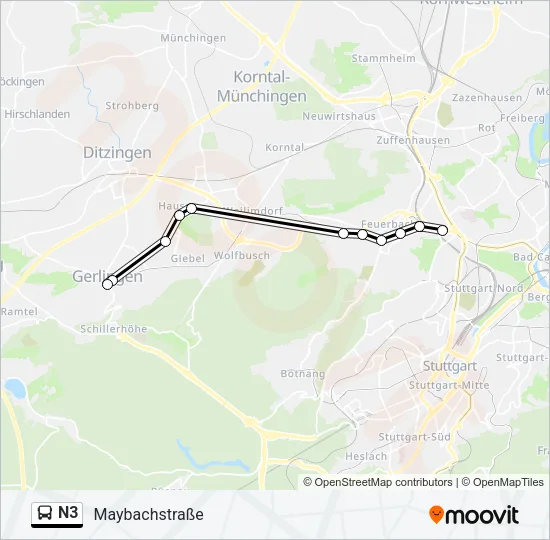  N3: карта маршрута