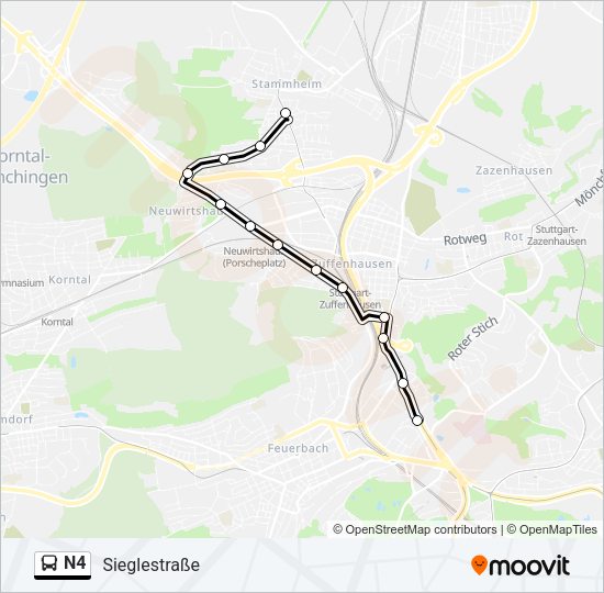 N4 Bus Line Map