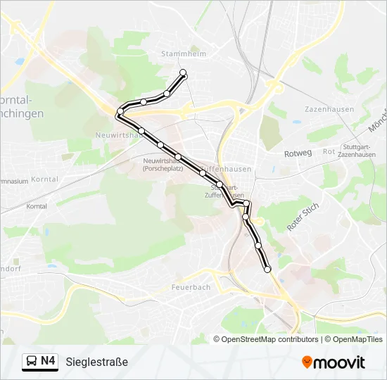 N4 Bus Line Map
