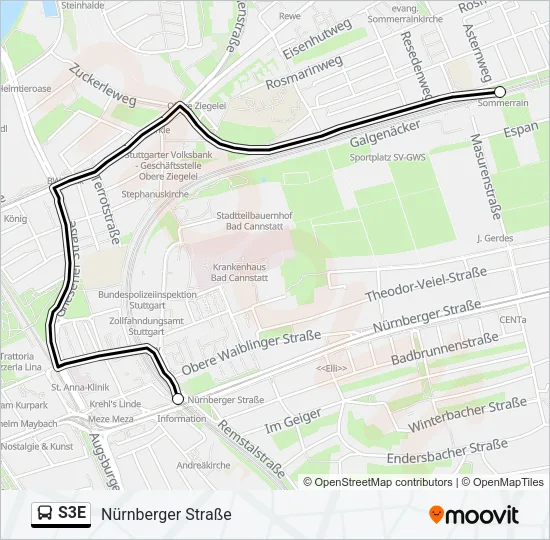 S3E Bus Line Map