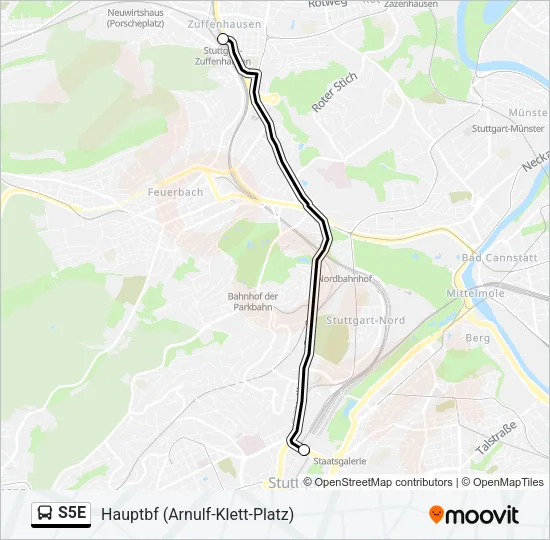 S5E Bus Line Map
