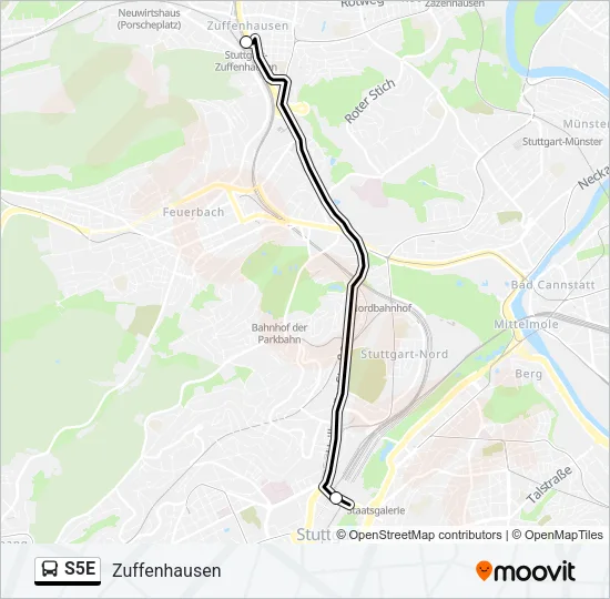 S5E Bus Line Map
