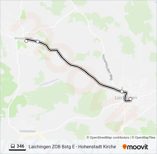 346 Bus Line Map