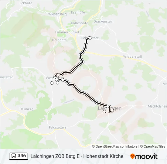 346 Bus Line Map