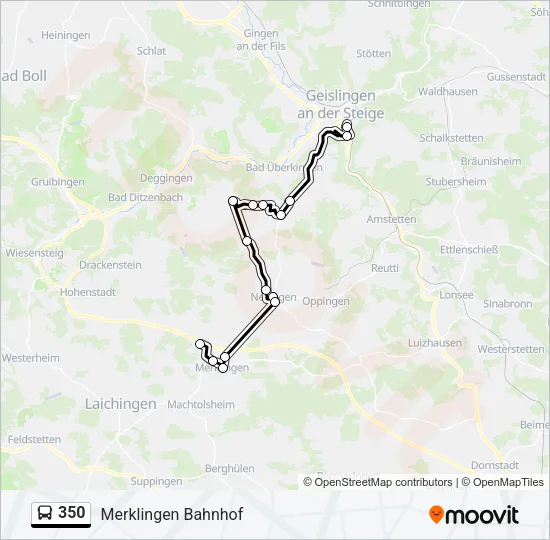 350 Bus Line Map